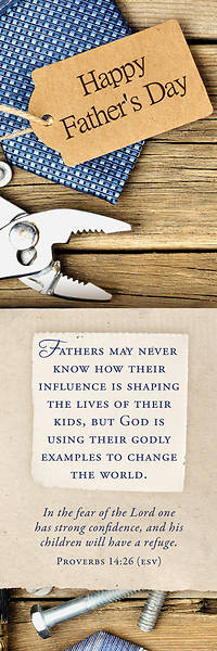 Picture of Happy Father's Day Bookmark - Proverbs 14:26