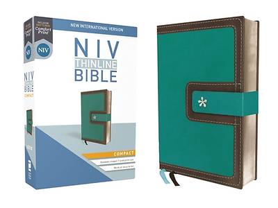 Picture of NIV, Thinline Bible, Compact, Imitation Leather, Blue/Brown, Red Letter Edition