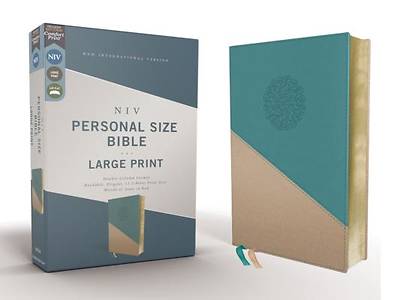 Picture of Niv, Personal Size Bible, Large Print, Leathersoft, Teal/Gold, Red Letter Edition, Comfort Print