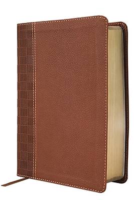 Picture of Nirv, Giant Print Compact Bible, Leathersoft, Brown, Comfort Print