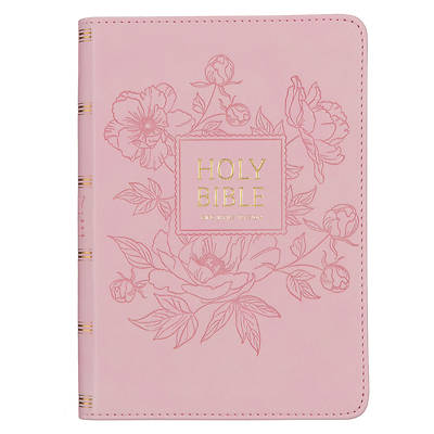 Picture of KJV Holy Bible, Compact Large Print Faux Leather Red Letter Edition - Ribbon Marker, King James Version, Pink