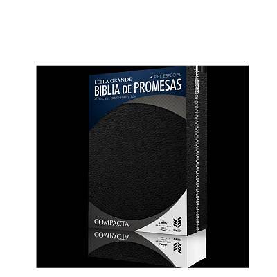 Picture of Biblia de Promesas/ Compacta / Piel Especial Negra Zipper Con Indice