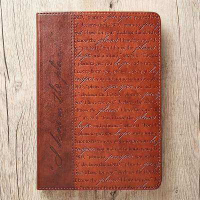 Picture of Journal Lux-Leather I Know the Plans Brn Jer 29