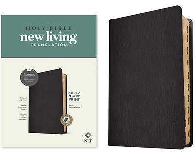 Picture of NLT Super Giant Print Bible, Filament-Enabled Edition (Red Letter, Genuine Leather, Black, Indexed)