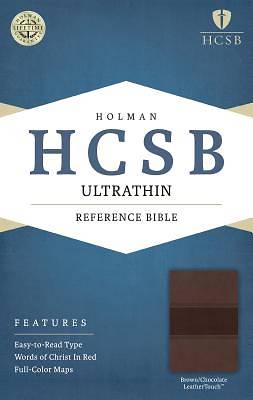Picture of HCSB Ultrathin Reference Bible, Brown/Chocolate Leathertouch