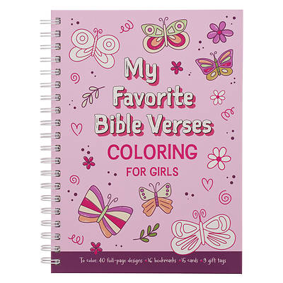 Picture of Coloring Book Favorite Bible Verses for Girls Wirebound