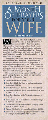 Picture of A Month of Prayers for Your Wife from Psalm 119 50-Pack