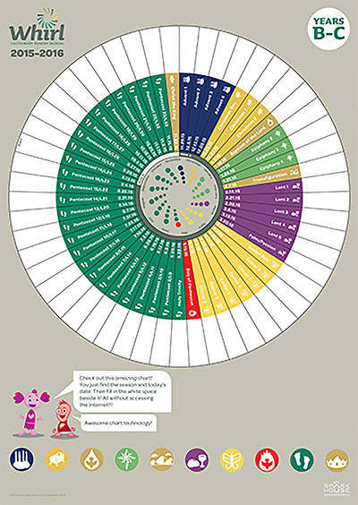 Picture of Whirl Lectionary Wall Chart Fall B through Summer C