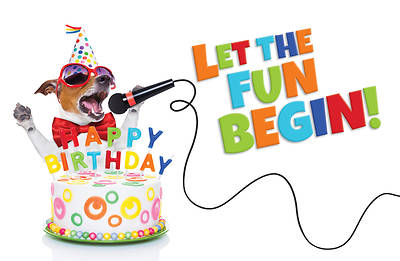 Picture of Let the Fun Begin Postcard-Happy Birthday (Pkg of 25)
