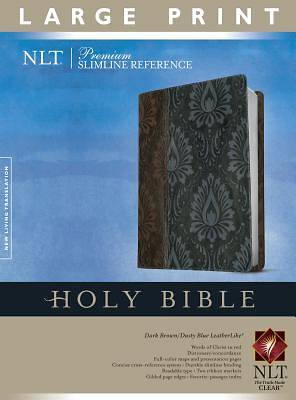 Picture of Premium Slimline Reference Bible NLT, Large Print Tutone