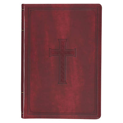 Picture of KJV Holy Bible, Thinline Large Print Faux Leather Red Letter Edition - Thumb Index & Ribbon Marker, King James Version, Burgundy
