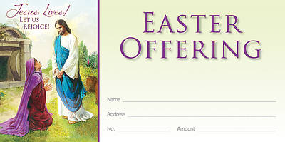 Picture of Jesus Lives! Let Us Rejoice! Easter Offering Envelope