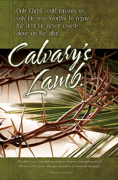 Picture of Calvarys Lamb Lent Regular Size Bulletin