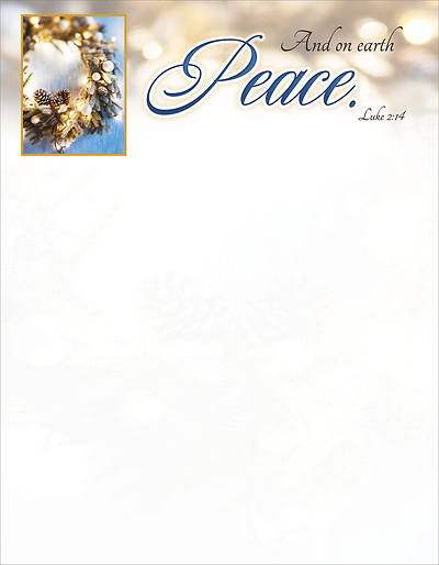 Picture of And On Earth Peace Christmas Letterhead