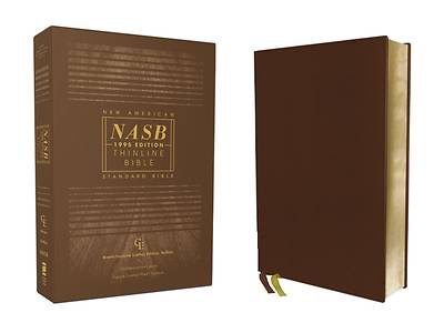 Picture of Nasb, Thinline Bible, Genuine Leather, Buffalo, Brown, Red Letter Edition, 1995 Text, Comfort Print