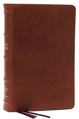 Picture of Nkjv, End-Of-Verse Reference Bible, Personal Size Large Print, Premium Goatskin Leather, Brown, Premier Collection, Red Letter, Comfort Print