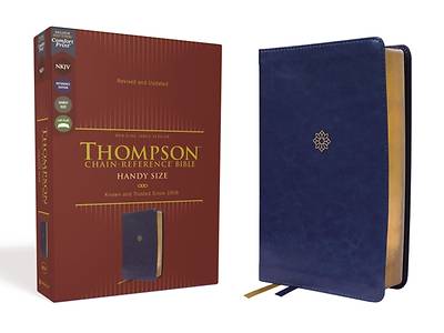 Picture of Nkjv, Thompson Chain-Reference Bible, Handy Size, Leathersoft, Navy, Red Letter, Comfort Print