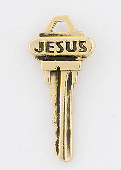 Picture of Gold Plated Lapel Pin - Jesus Key