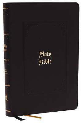 Picture of Kjv, Large Print Center-Column Reference Bible, Leathersoft, Black, Red Letter, Thumb Indexed, Comfort Print