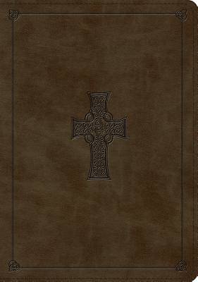 Picture of ESV Large Print Wide Margin Bible (Trutone, Olive, Celtic Cross Design)