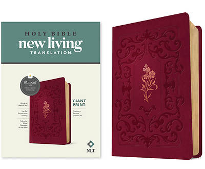 Picture of NLT Giant Print Bible, Filament-Enabled Edition (Leatherlike, Cranberry Flourish, Red Letter)