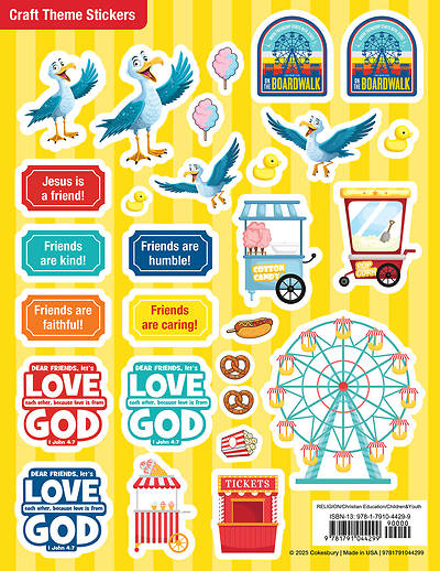 Picture of VBS 2027 On the Boardwalk Craft Theme Stickers (Pkg of 12)