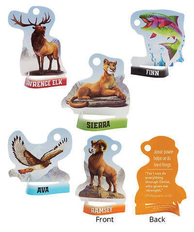 Picture of Vacation Bible School VBS 2021 Rocky Railway Bible Memory Buddies pack of 50 - enough for 10 kids