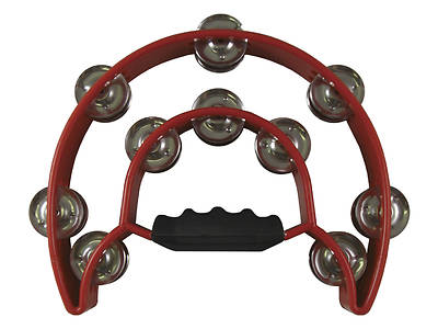 Picture of Double Moon Double Row Tambourine - Red
