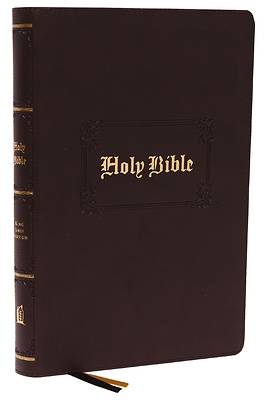 Picture of Kjv, Large Print Center-Column Reference Bible, Leathersoft, Brown, Red Letter, Comfort Print