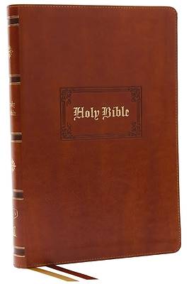 Picture of KJV Bible, Giant Print Thinline Bible, Vintage Series, Leathersoft, Tan, Red Letter, Thumb Indexed, Comfort Print
