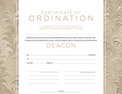 Picture of Deacon Ordination Flat Certificate (Pkg 6)