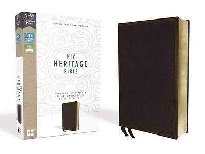 Picture of NIV, Heritage Bible, Deluxe Single-Column, Imitation Leather, Brown, Comfort Print