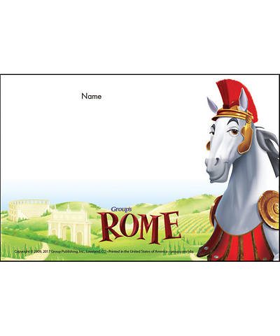 Picture of Vacation Bible School (VBS) 2017 Rome Name Badges (pkg. of 10)