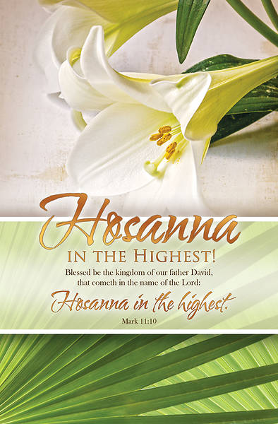 Picture of Hosanna in the Highest Palm Sunday Regular Size Bulletin