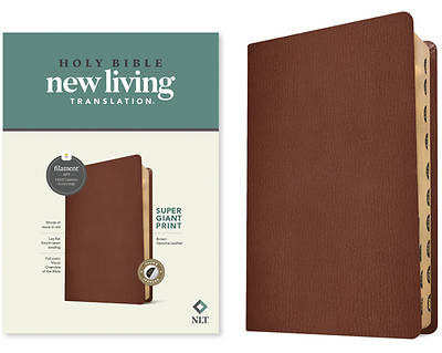 Picture of NLT Super Giant Print Bible, Filament-Enabled Edition (Red Letter, Genuine Leather, Brown, Indexed)