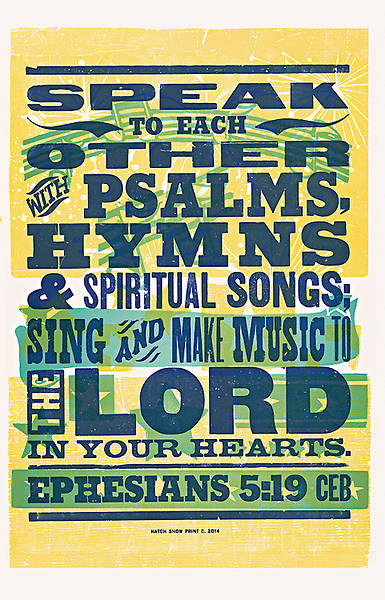 Picture of Sing and Make Music Common English Bible Poster
