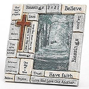 Picture of Faith-Filled Sentiments Resin Stone Photo Frame