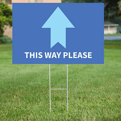 Picture of This Way Please Yard Sign - 2 Pack