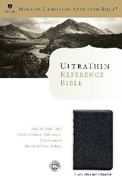 Picture of HCSB Ultrathin Reference Bible, Black Calfskin