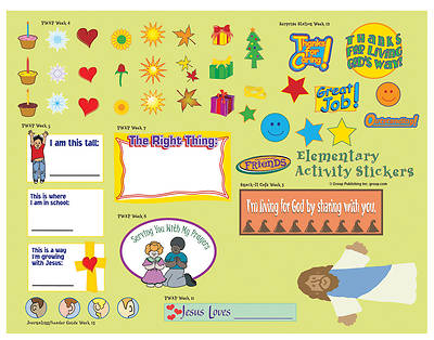 Picture of FaithWeaver Friends Elementary Activity Stickers (pkg 5), Fall 2017