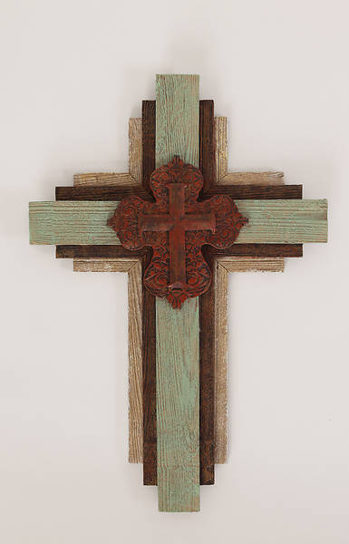 Picture of Multi Layed Wood Cross 14"