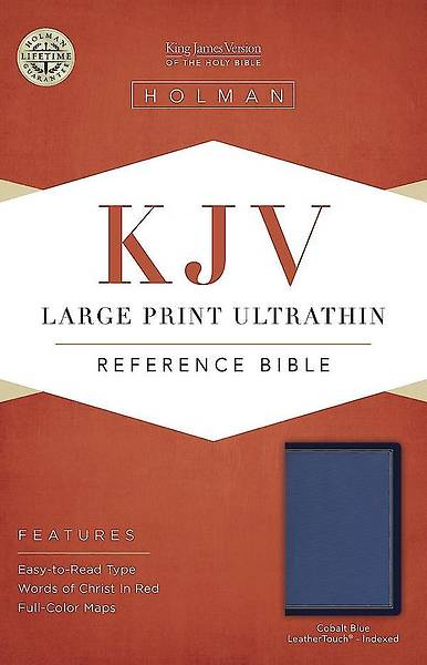 Picture of KJV Large Print Ultrathin Reference Bible, Cobalt Blue Leathertouch, Indexed