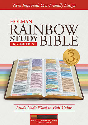 Picture of KJV Rainbow Study Bible, Cocoa/Terra Cotta/Ochre Leathertouch, Indexed