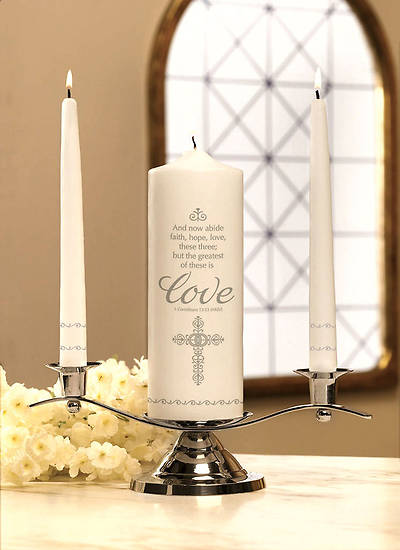 Picture of Faith, Hope, and Love - Wedding Candle Set