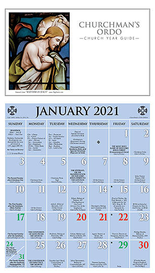 Picture of Ashby Churchman's Ordo Kalendar 2021