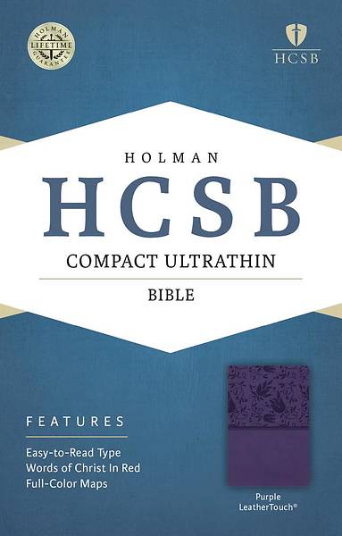 Picture of Bible HCSB Compact Ultrathin Purple Leathertouch