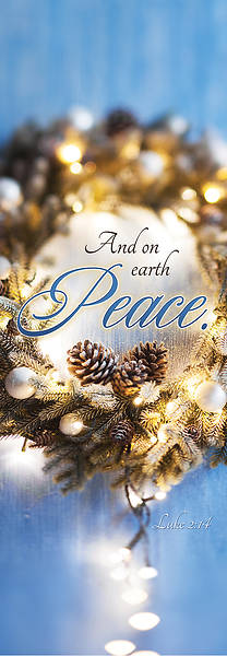 Picture of And On Earth Peace Christmas Banner 2 x 6 Fabric