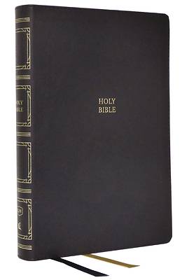 Picture of Kjv, Paragraph-Style Large Print Thinline Bible, Leathersoft, Black, Red Letter, Thumb Indexed, Comfort Print