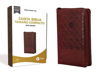 Picture of Rvr60 Santa Biblia, Letra Grande, Tamaño Compacto, Leathersoft, Café, Edición Letra Roja, Con Cierre