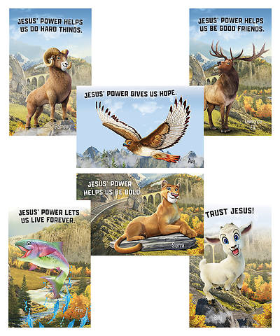 Picture of Vacation Bible School VBS 2021 Rocky Railway Bible Point Posters (set of 6) (22"x3")
